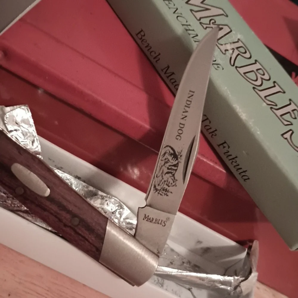 Vintage 90s MARBLES Benchmade knives Ltd.Ed. Muskrat "Indian Dog" by TAK FAKUTA - Picture 2 of 4